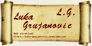 Luka Grujanović vizit kartica